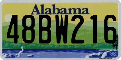 AL license plate 48BW216