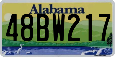 AL license plate 48BW217