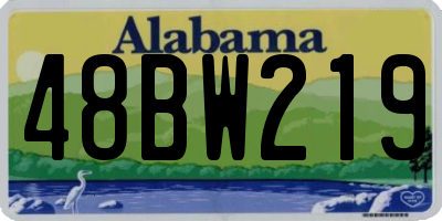 AL license plate 48BW219