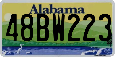 AL license plate 48BW223