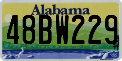 AL license plate 48BW229