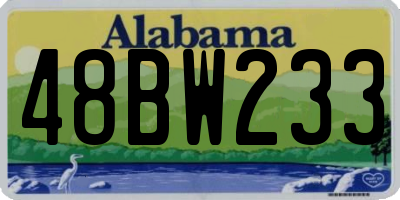AL license plate 48BW233