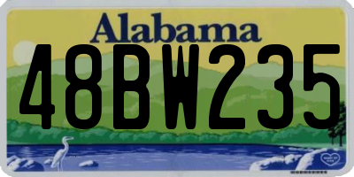 AL license plate 48BW235