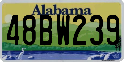AL license plate 48BW239