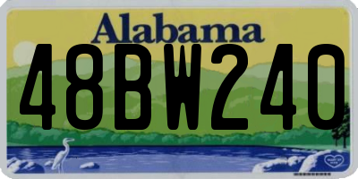 AL license plate 48BW240
