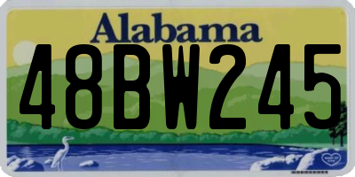 AL license plate 48BW245