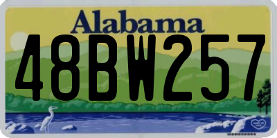 AL license plate 48BW257