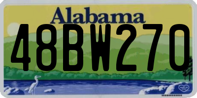 AL license plate 48BW270