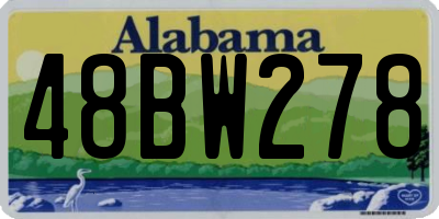 AL license plate 48BW278