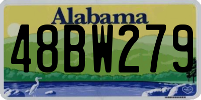 AL license plate 48BW279