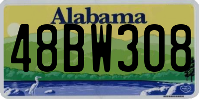 AL license plate 48BW308