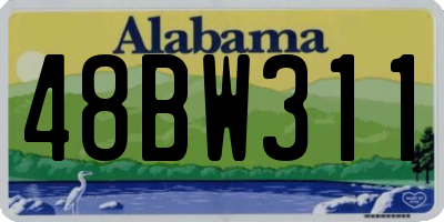 AL license plate 48BW311