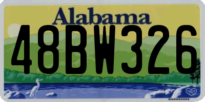 AL license plate 48BW326