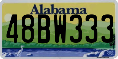 AL license plate 48BW333