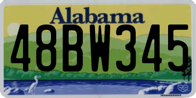 AL license plate 48BW345