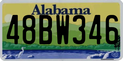 AL license plate 48BW346