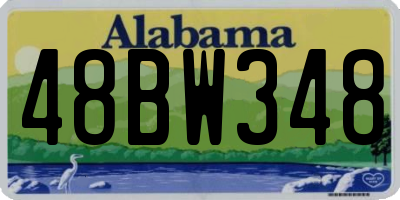 AL license plate 48BW348