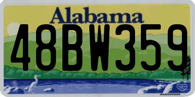 AL license plate 48BW359