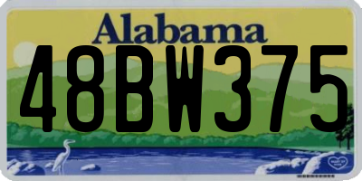 AL license plate 48BW375