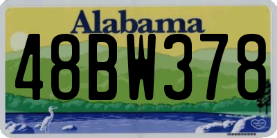 AL license plate 48BW378
