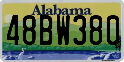 AL license plate 48BW380