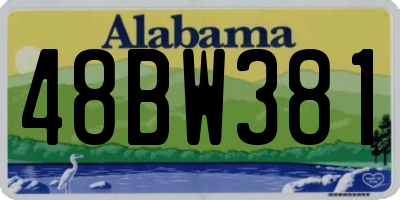 AL license plate 48BW381