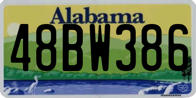 AL license plate 48BW386