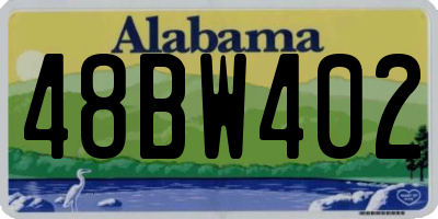 AL license plate 48BW402