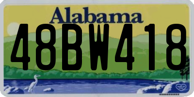AL license plate 48BW418