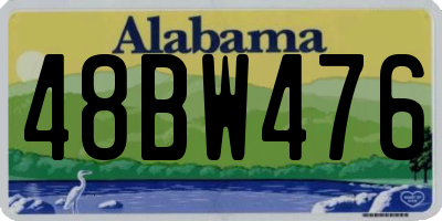 AL license plate 48BW476