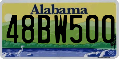 AL license plate 48BW500