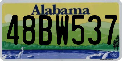 AL license plate 48BW537
