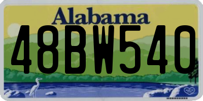 AL license plate 48BW540