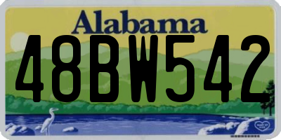 AL license plate 48BW542