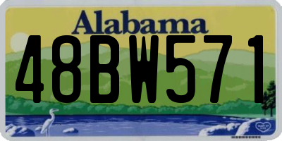 AL license plate 48BW571