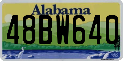 AL license plate 48BW640