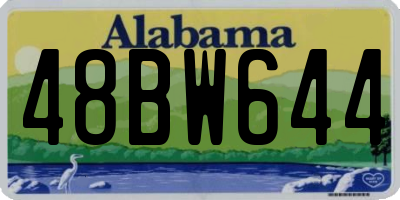 AL license plate 48BW644