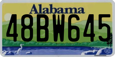 AL license plate 48BW645
