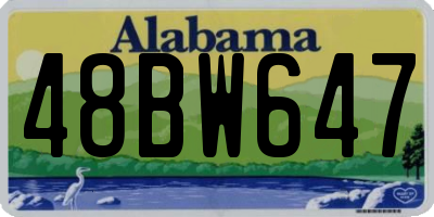 AL license plate 48BW647
