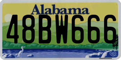 AL license plate 48BW666