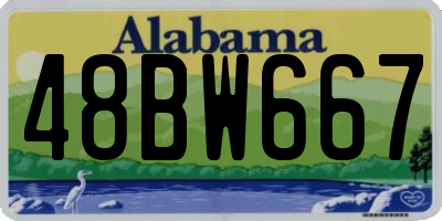 AL license plate 48BW667