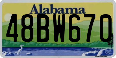 AL license plate 48BW670