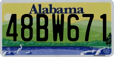 AL license plate 48BW671