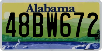 AL license plate 48BW672