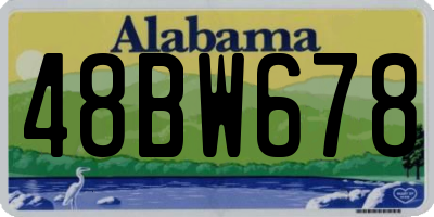 AL license plate 48BW678