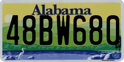 AL license plate 48BW680