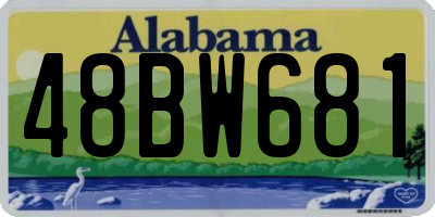 AL license plate 48BW681