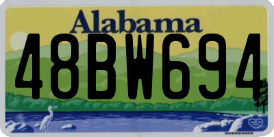 AL license plate 48BW694