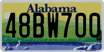 AL license plate 48BW700