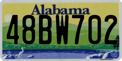 AL license plate 48BW702